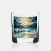 Stilvolle Classic Vollmond und Seascape individual Whiskyglas (Rückseite)