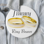 Stilvolle Classy Ring Bearer Golden Rings Wedding Button (Beispiel)