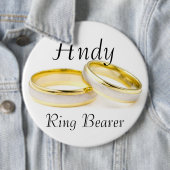Stilvolle Classy Ring Bearer Golden Rings Wedding Button (Beispiel)