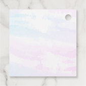 Stilvolle Cloud Nine Blue Brautparty Danke Geschenkanhänger (Rückseite)