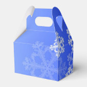 Stilvolle Cobalt Blue Snowflakes Moderne Weihnacht Geschenkschachtel (Rückseite)