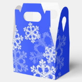 Stilvolle Cobalt Blue Snowflakes Moderne Weihnacht Geschenkschachtel (Geöffnet)