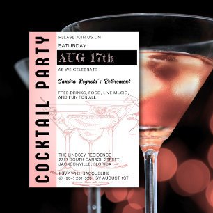 Stilvolle Cocktail-Party Einladung