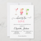 Stilvolle Cocktails Dotted Brautparty Einladung (Vorderseite)