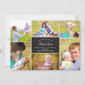 Stilvolle Collage Birth Ankündigung (Vorderseite)
