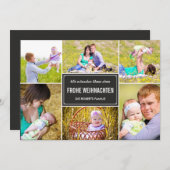 Stilvolle Collage Feiertagsfotokarten Feiertagskarte (Vorne/Hinten)