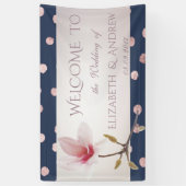 Stilvolle Confetti, Magnolia Wedding Banner (Vertikal)
