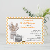 Stilvolle Cookware Bridal Dusche Einladung (Stehend Vorderseite)