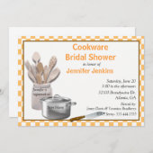 Stilvolle Cookware Bridal Dusche Einladung (Vorne/Hinten)