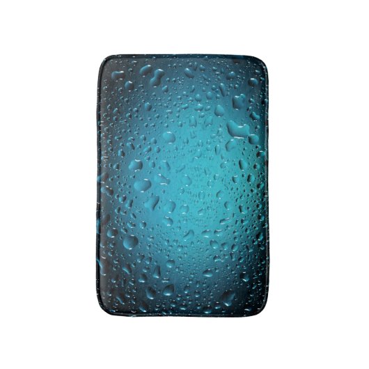 Stilvolle Coole Blaue Wassertropfen Badematte (Vorderseite Vertikal)