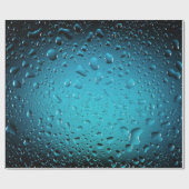 Stilvolle Coole Blaue Wassertropfen Geschenkpapier (Flach)