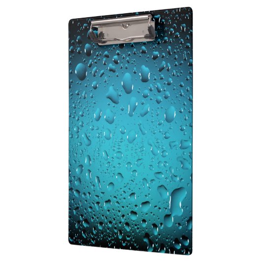 Stilvolle Coole Blaue Wassertropfen Klemmbrett (Links)