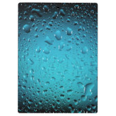 Stilvolle Coole Blaue Wassertropfen Klemmbrett (Rückseite)