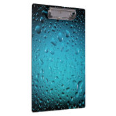 Stilvolle Coole Blaue Wassertropfen Klemmbrett (Rechts)