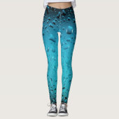 Stilvolle Coole Blaue Wassertropfen Leggings (Vorderseite)