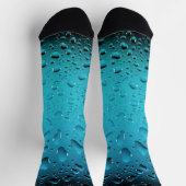 Stilvolle Coole Blaue Wassertropfen Socken (Oben)