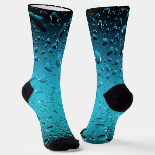 Stilvolle Coole Blaue Wassertropfen Socken