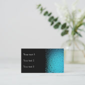 Stilvolle Coole Blaue Wassertropfen Visitenkarte (Stehend Vorderseite)