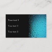 Stilvolle Coole Blaue Wassertropfen Visitenkarte (Vorderseite)