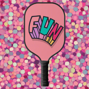 Stilvolle Coole "Fun" Girly Pink Sports Pickleball Schläger