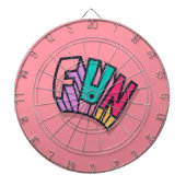 Stilvolle Coole "Fun" Pink Trendy Sport Fun Dartscheibe (vorne)