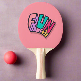Stilvolle Coole "Fun" Pink Trendy Sports Tischtennis Schläger