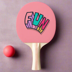 Stilvolle Coole "Fun" Pink Trendy Sports Tischtennis Schläger