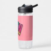 Stilvolle Coole "Fun" Rainbow Bold Script Pink Spo Trinkflasche (Links)