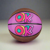 Stilvolle Coole "OK" Bold Lila Sport Mini Basketball