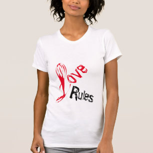 Stilvolle Coole trendy Liebe Rules T-Shirt