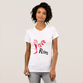 Stilvolle Coole trendy Liebe Rules T-Shirt (Vorne ganz)