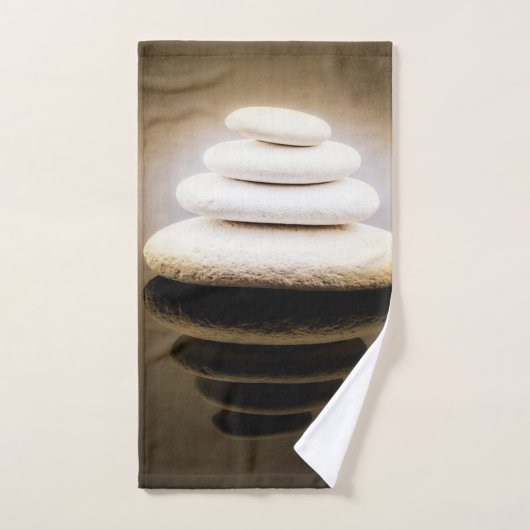Stilvolle Coole Zen Stones Badhandtuch Set (Handtuch)