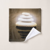 Stilvolle Coole Zen Stones Badhandtuch Set (Waschlappen)