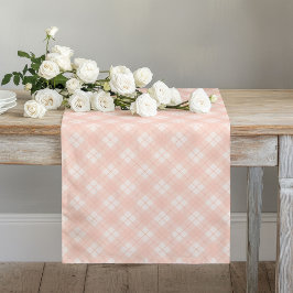 Stilvolle Coral Gray Table Runner mit Kariertem Lo Großer Tischläufer