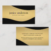 Stilvolle Corporate / Gold Black Visitenkarte (Vorne/Hinten)