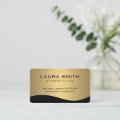 Stilvolle Corporate / Gold Metallic Visitenkarte (Stehend Vorderseite)