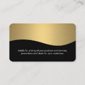 Stilvolle Corporate / Gold Metallic Visitenkarte (Rückseite)