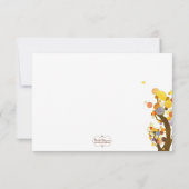 Stilvolle Country Trees Wedding RSVP Karte (Rückseite)