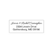 Stilvolle Couple Personalisierte Rücksendeadresse Permastempel (Design)