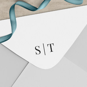 Stilvolle Couple Wedding Monogram Permastempel