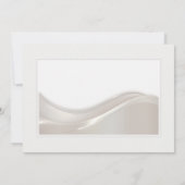 Stilvolle Cream Wedding Rezeption Einladung (Rückseite)