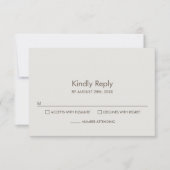 Stilvolle Cream Wedding RSVP Response Card (Vorderseite)