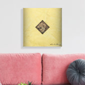 Stilvolle Creme und schwarze Pollock Moderne Kunst Leinwanddruck (Insitu (Wohnzimmer))