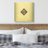 Stilvolle Creme und schwarze Pollock Moderne Kunst Leinwanddruck (Insitu (Schlafzimmer))