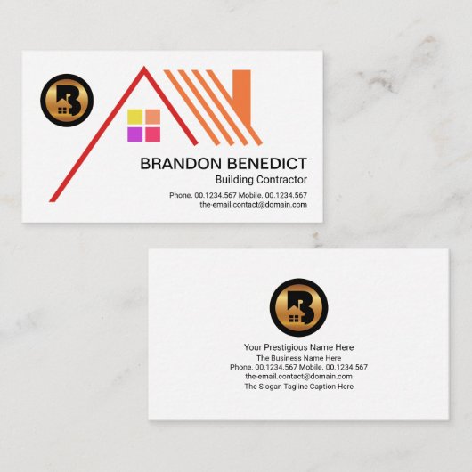 Stilvolle Dachdecker-Dachdeckerkonstruktion Visitenkarte (Vorne/Hinten)