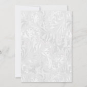 Stilvolle Damask, Silver Stilettos 40. Geburtstag Einladung (Rückseite)