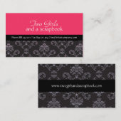Stilvolle Damast-Visitenkarte Visitenkarte (Vorne/Hinten)