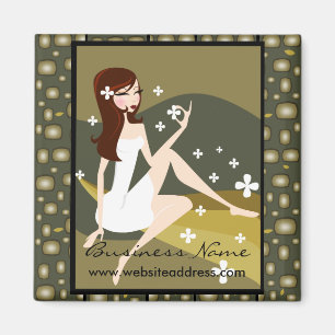 Stilvolle Dame Customizable Magnet