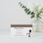 Stilvolle Dame mit ein Schuh-Visitenkarten Visitenkarte (Stehend Vorderseite)