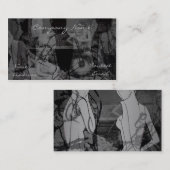 Stilvolle Damen der Mode im Grau Visitenkarte (Vorne/Hinten)